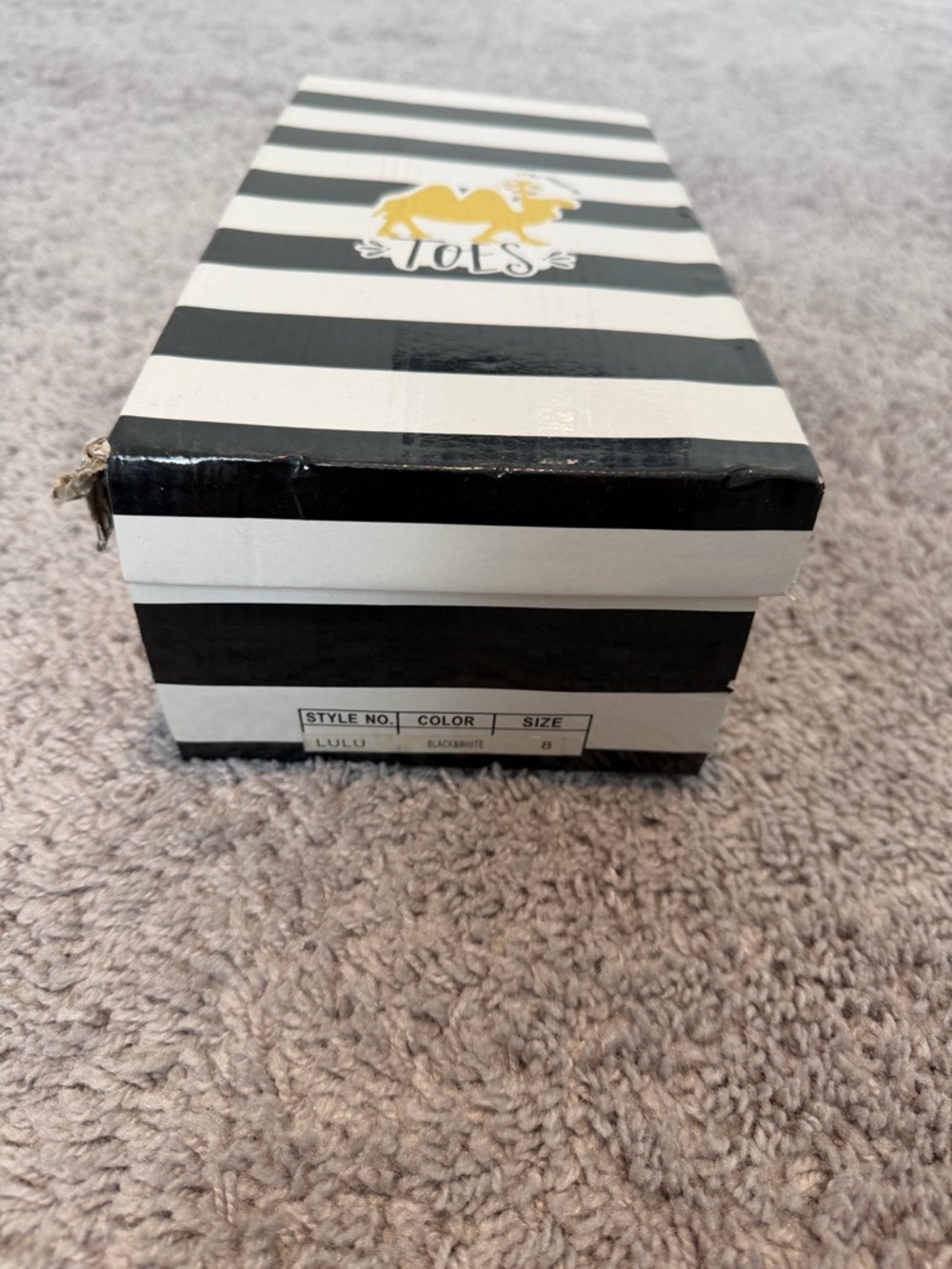 Black & Cream Stripes Wedge Sandals